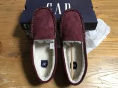 新品未使用⭐︎24cm GAP 内ボアモカシンシューズ エンジ