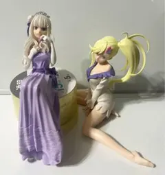 ゼロから始める異世界生活 エミリア ミネルヴァ フィギュア 2体まとめ売り