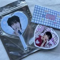 BTS ジン 手の平サイズ うちわ ファンメイド 2個セット