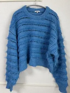 niko and ... ブルー ニットセーター M