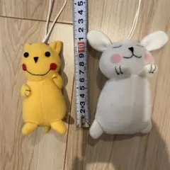 ぬいぐるみ マスコット 2点セット ねこ うさぎ