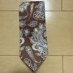 ペイズリー柄 ブラウンネクタイ
