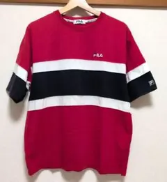 FILA フィラ 半袖Tシャツ レッド ホワイト ネイビーのサムネイル