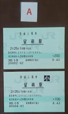 B》JR北海道 留萌駅 普通入場券 大人・小人2枚セット - メルカリ