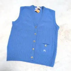 Burberrys Vintage ニットベスト ラムウール 金ボタン レトロ