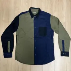 【GU】 M メンズ 秋 クレイジーパターン 長袖シャツ