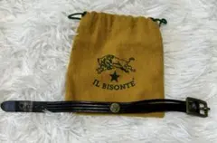 袋付き　イルビゾンテ ブレスレット レザー　ブラック　IL BISONTEのサムネイル