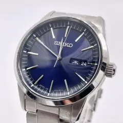 SEIKO QZ デイトカレンダー 濃紺 - メルカリ