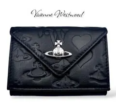 【新品✨最新】Vivienne Westwood ミニ財布 /型押し/黒/大人気