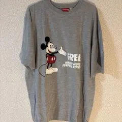古着　Disney ミッキーマウス Tシャツ グレー
