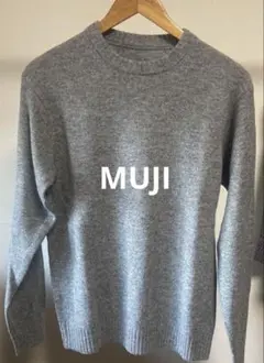 無印良品　wool100%ウールミドルゲージ クルーネックセーター