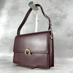 【美品】カルティエ ワンショルダー バッグ ハンド マストライン 金具 レザー