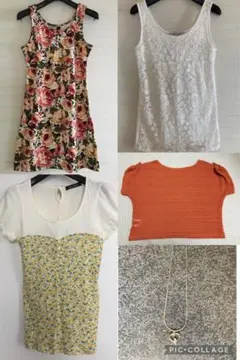 トップス&ネックレス　レディース　まとめ売り　チュニック　タンクトップ