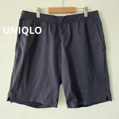 【UNIQLO】メンズ 短パン ショートパンツ L ウエストゴム ネイビー 紺のサムネイル
