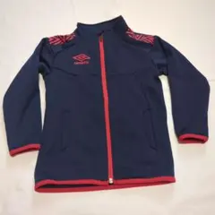 umbro ネイビー/レッド ジップアップ　フリース裏地　ジャージ