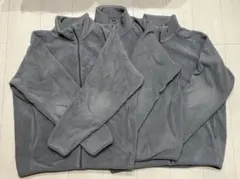 3枚セット UNIQLO グレー フリースジャケット XL