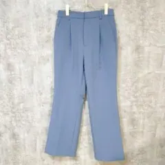 【美品】スラックス スーツパンツ ブルー レディース Lサイズ