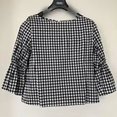 トゥモローランド　MACPHEE 黒×白　チェック柄ブラウス