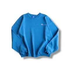 90s USA製 チャンピオン スウェット 青 ワンポイントロゴ XL 793