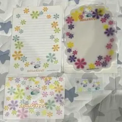 サンリオ　ハローキティ　花柄　白　妖精　レターセット　平成レトロ　2000年