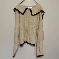 レディース ニット ベージュ 長袖 冬 冬服