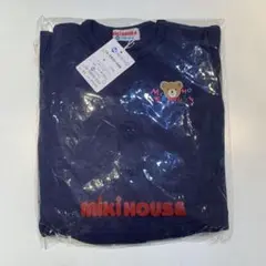 【新品 ミキハウス 長袖 カーディガンネイビー 90cm】