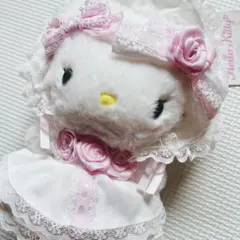 【新品】　キティ　マスコット　ホワイトフリル　サンリオ　ハローキティ　ぬいぐるみ
