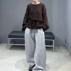 lowrysfarm ケーブルフリンジSHORT丈