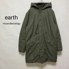 923【アース】M カーキ リバーシブル モッズコート 防寒 2way