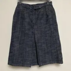 デニムスカート　秋冬　デニム生地　膝丈スカート