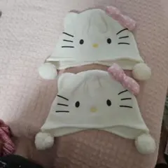 サンリオハローキティ ポンポン付きキャップ 2個セット