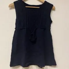 ハンドメイド　手編みベスト