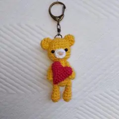 くまのあみぐるみキーホルダーと♥️