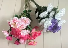 인공 꽃꽂이를 위한 부케 2개 세트