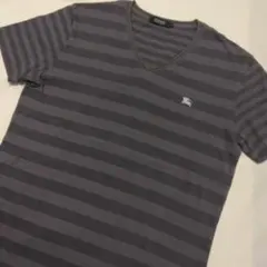 バーバリーブラックレーベル Tシャツ ボーダー Vネック