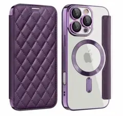 【新品】 iPhone 13 Pro 手帳型 カード収納 パープル