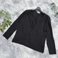 【美品】Paul Stuart カシュクール ニット ブラック サイズ6のサムネイル