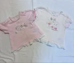 美品　クーラクール　半袖Tシャツ　裾フリル　キムラタン