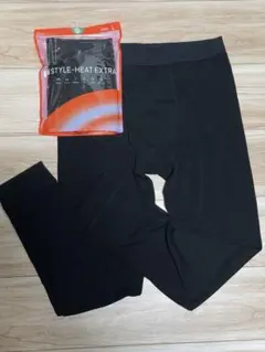 新品未使用 GU MEN スタイルヒートエクストラタイツ 黒 L 2枚セット