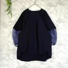 美品】Drawer別注T-mat ドゥロワー フレアスリーブ ブラウス シアー 