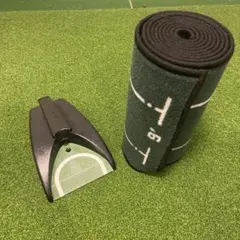 【9ftロングサイズ】パター練習マット ＆ 電動オートリターンカップ セット
