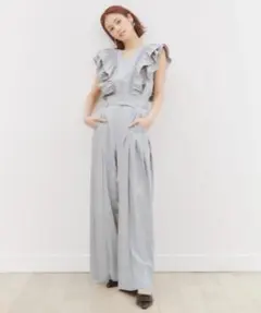 snidel セットアップ　ハイウエストサイドプリーツワイドパンツ