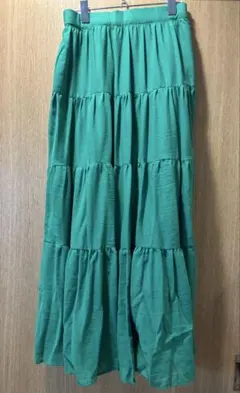 earth music&ecology フレアスカート グリーン