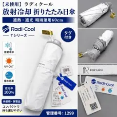 【未使用】ラディクール 放射冷却 折りたたみ日傘 遮熱 遮光晴雨兼用60cm✨のサムネイル