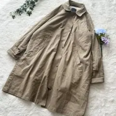 ケービーエフ ꕤ ステンカラーコート ボアライナー付き ロング ブラウン フリー