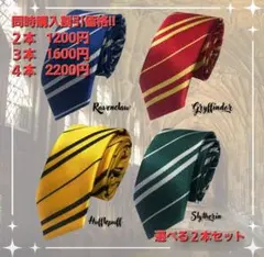 二枚セット ハリーポッター コスプレ 仮装 制服 ネクタイ ストライプ USJ