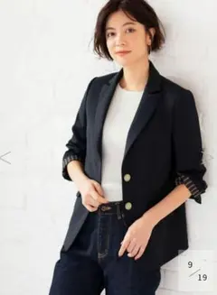 【超美品】STYLE DELI ネイビーブレザージャケットのサムネイル