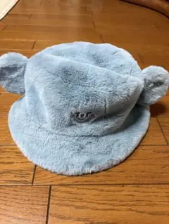 【20日処分最終値下げ】ディズニー 耳付き水色ハット 58センチ バケハ