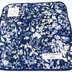 新品　リバティ　ハンカチ　1枚　コットンタオル　大花　ピンク　フラワー　ハンカチ