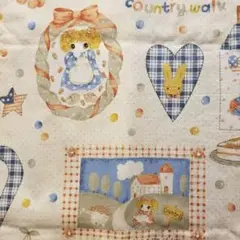 カントリー風プリント生地